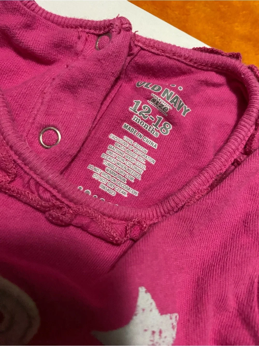 Kids Two-Piece Pajama Set - Pink & White Star Fairy Print. old navy pink onesie